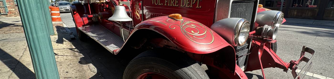 Seville Quarter's iconic antique fire truck